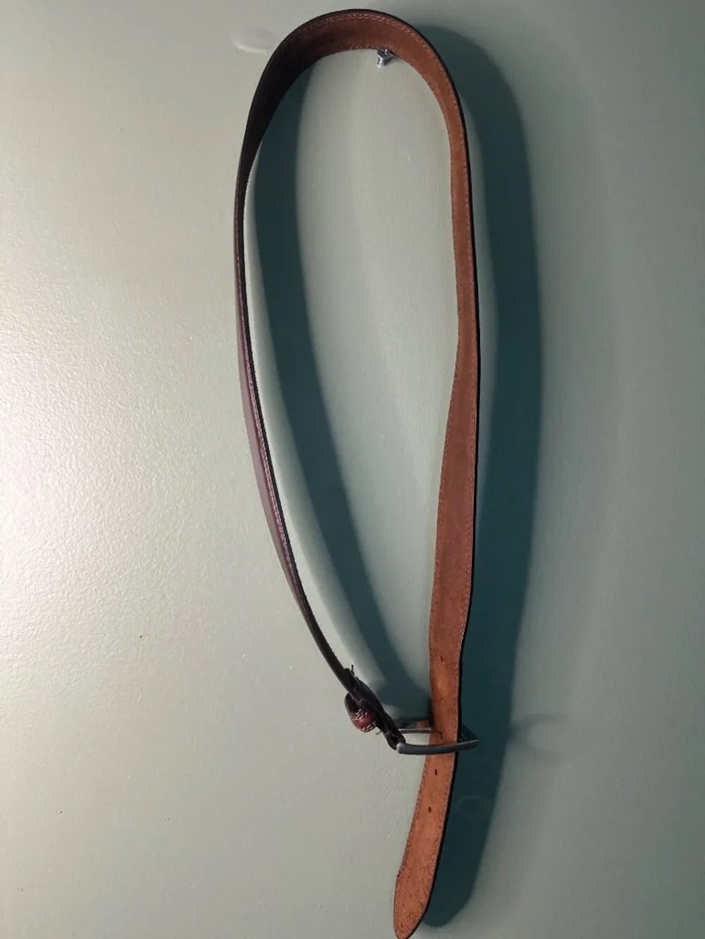 Vintage Genuine Leather Brown Belt Size 40 Classic Casual Unisex